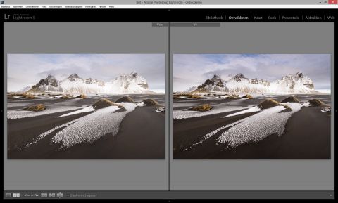 Voor en na in Lightroom